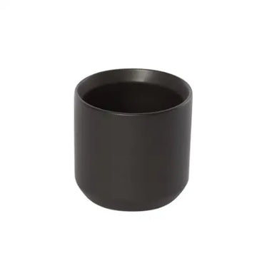 Ceramic pot oblique black - 13cmD Folia House