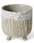 Everet Decorative Vessel White/Grey 13x13x13cm Folia House