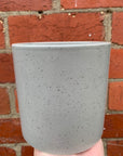 Thin rim ceramic pot grey speckles - 13cm
