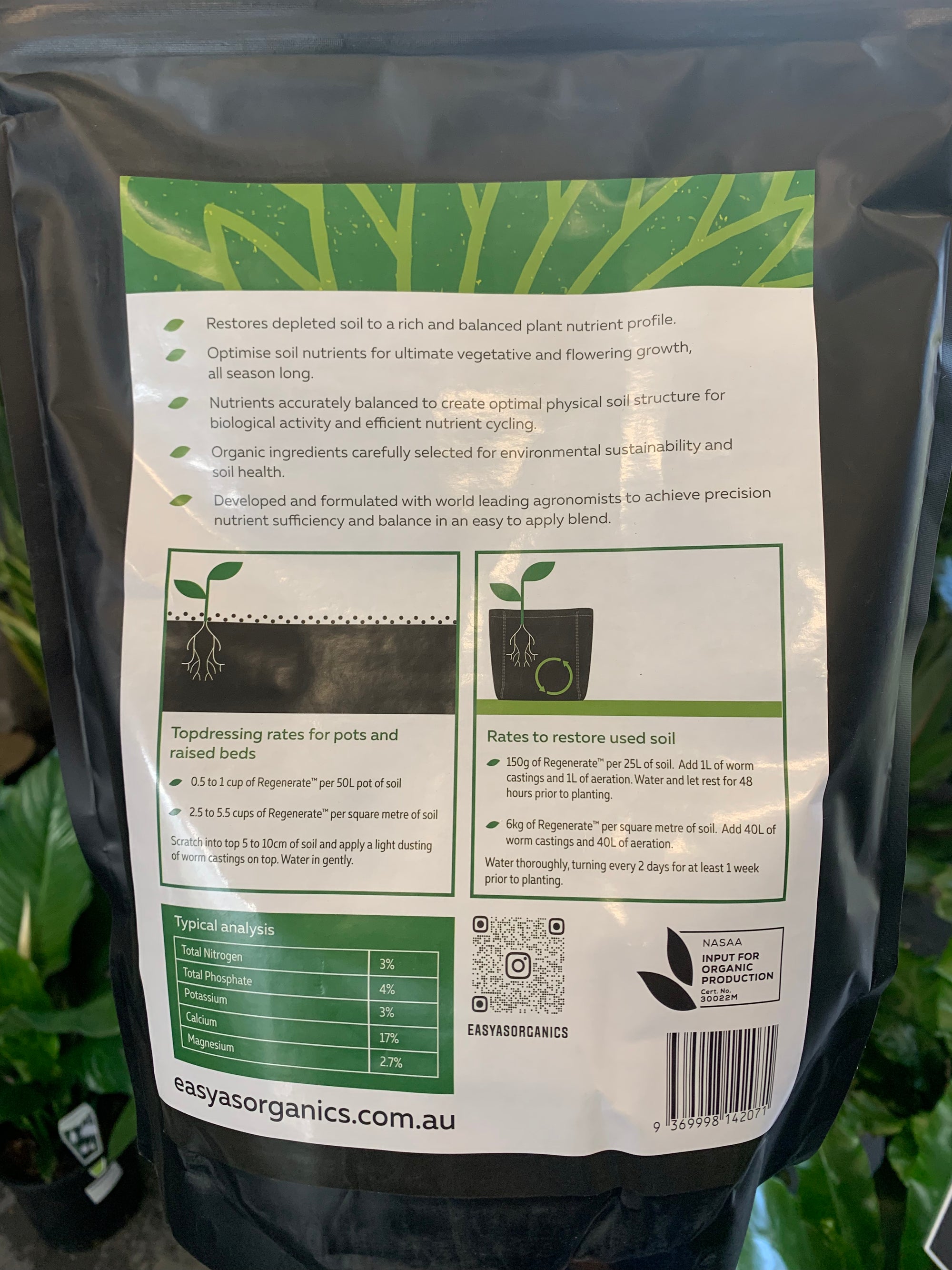 Regenerate Organic Soil Nutrient Blend - 2kg