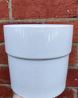 Wide Rim Pot - white - 14cmD