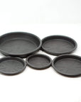 Round saucer anthracite Folia House