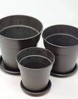 Round saucer anthracite Folia House