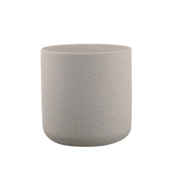 Thin rim sand finish ceramic pot - Grey Folia House