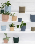 Veneto Planter Pot Steel Blue- Large L19xW19xH18.5cm Folia House