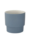 Veneto Planter Pot Steel Blue- Large L19xW19xH18.5cm Folia House