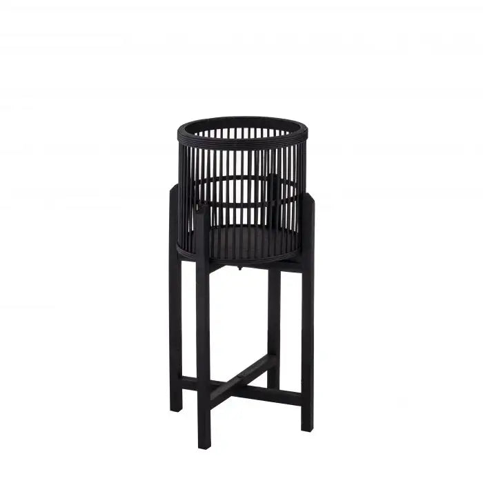 AMALFI HOLBROOK PLANTER STAND (KD) BLACK 30X30X60CM Folia House