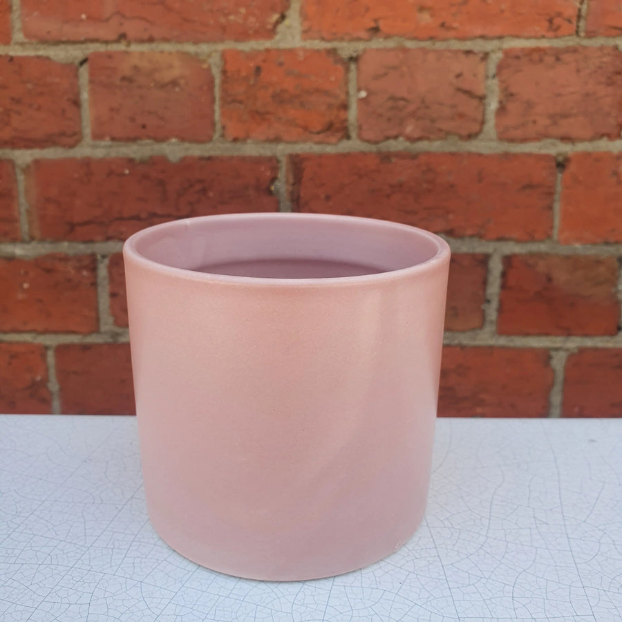 Ceramic Pot Oblique Pink - 10cmD Folia House