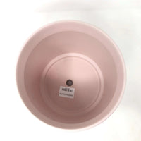 Ceramic pot Oblique Pink with saucer - 13cmD Folia House