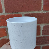 Ceramic pot white speckles - 13cmD Folia House