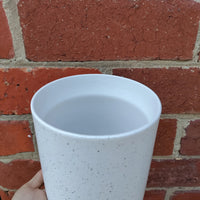 Ceramic pot white speckles - 13cmD Folia House