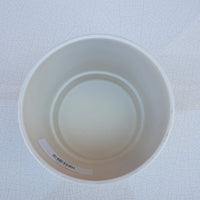 DM cylinder pot narrow ribbed bottom - white - 13cmD Folia House