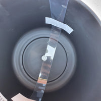 DM pot on small loose saucer- Black - 17cmD Folia House