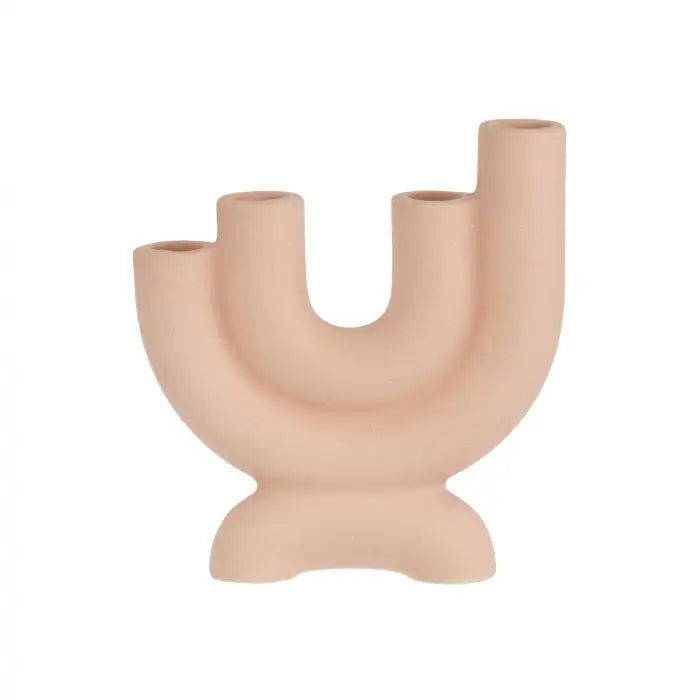 EMPORIUM ASTRALA CANDLEHOLDER DUSTY PINK 17.5X4X18.5CM Folia House