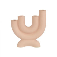 EMPORIUM ASTRALA CANDLEHOLDER DUSTY PINK 17.5X4X18.5CM Folia House