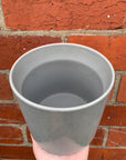 Thin rim ceramic pot grey speckles - 13cm