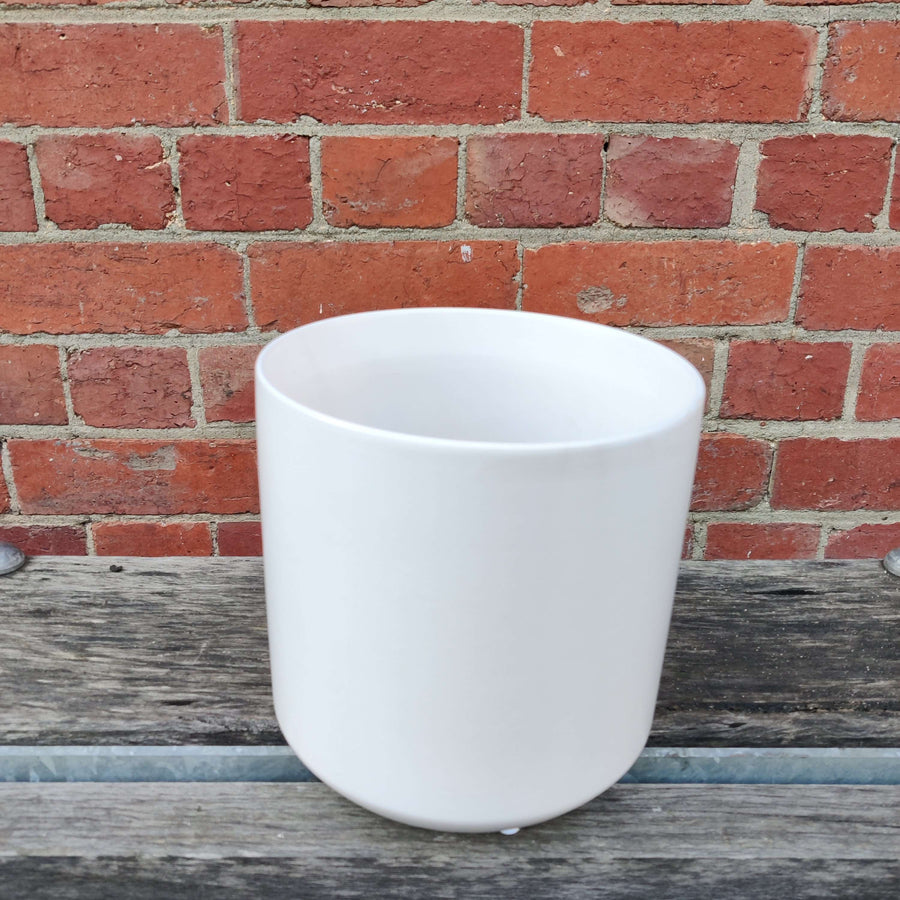 Ceramic pot Oblique white Folia House