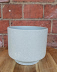 DM elevated speckle pot - Light Green - 13cmD Folia House