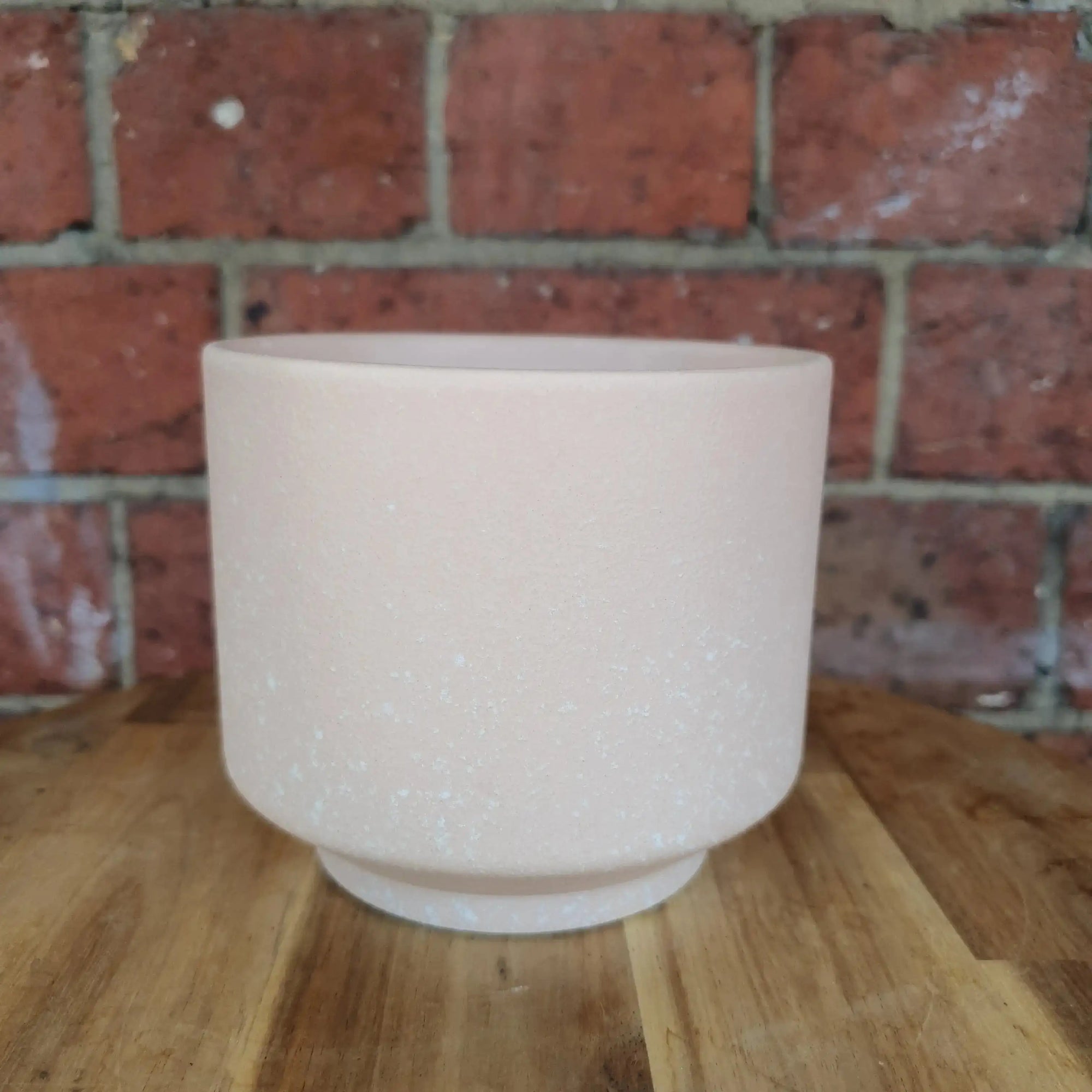 DM elevated speckle pot - Pink - 13cmD Folia House