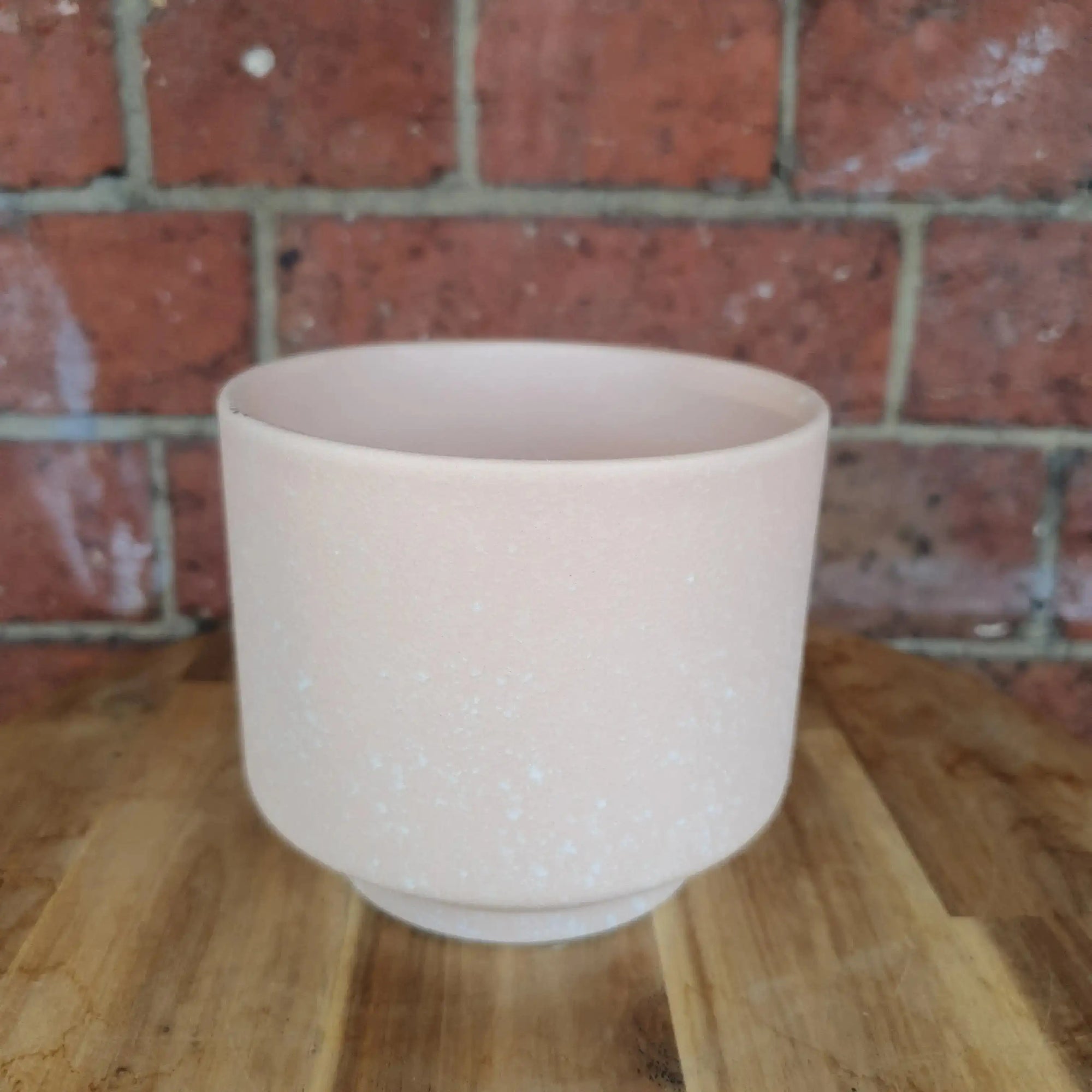 DM elevated speckle pot - Pink - 13cmD Folia House