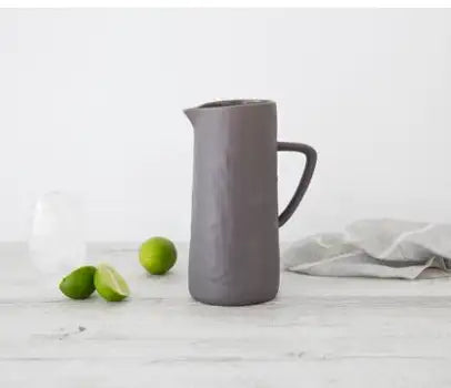 Flax Jug with Handle Charcoal - 17cmD Folia House