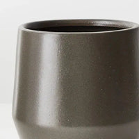 Pot Elisa w/saucer - Licorice - 18cmD Folia House