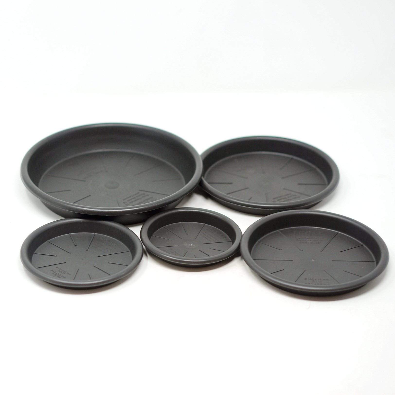 Round saucer anthracite Folia House