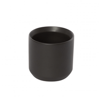 Ceramic pot oblique black - 10cm