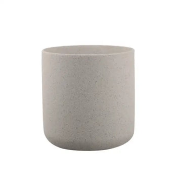 Thin rim sand finish ceramic pot - Grey - 17cmD Folia House