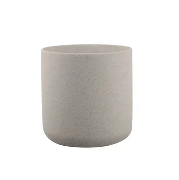 Thin rim sand finish ceramic pot - Grey - 24cmD Folia House