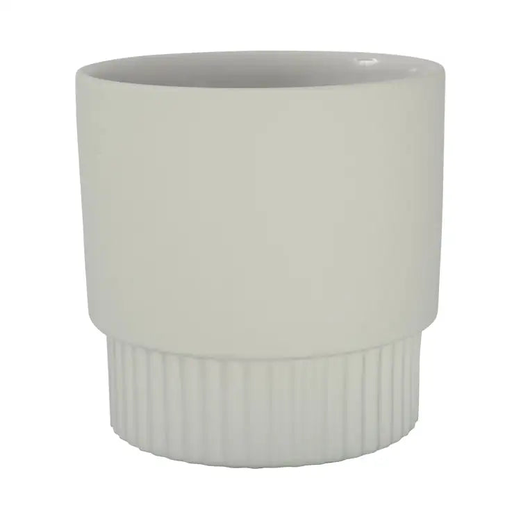 Veneto Planter Pot White - Large L19xW19xH18.5cm Folia House
